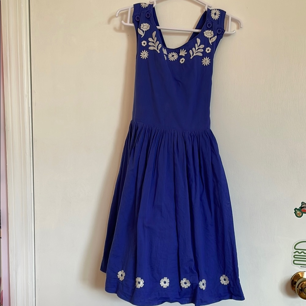 Blue Floral Kids Dress